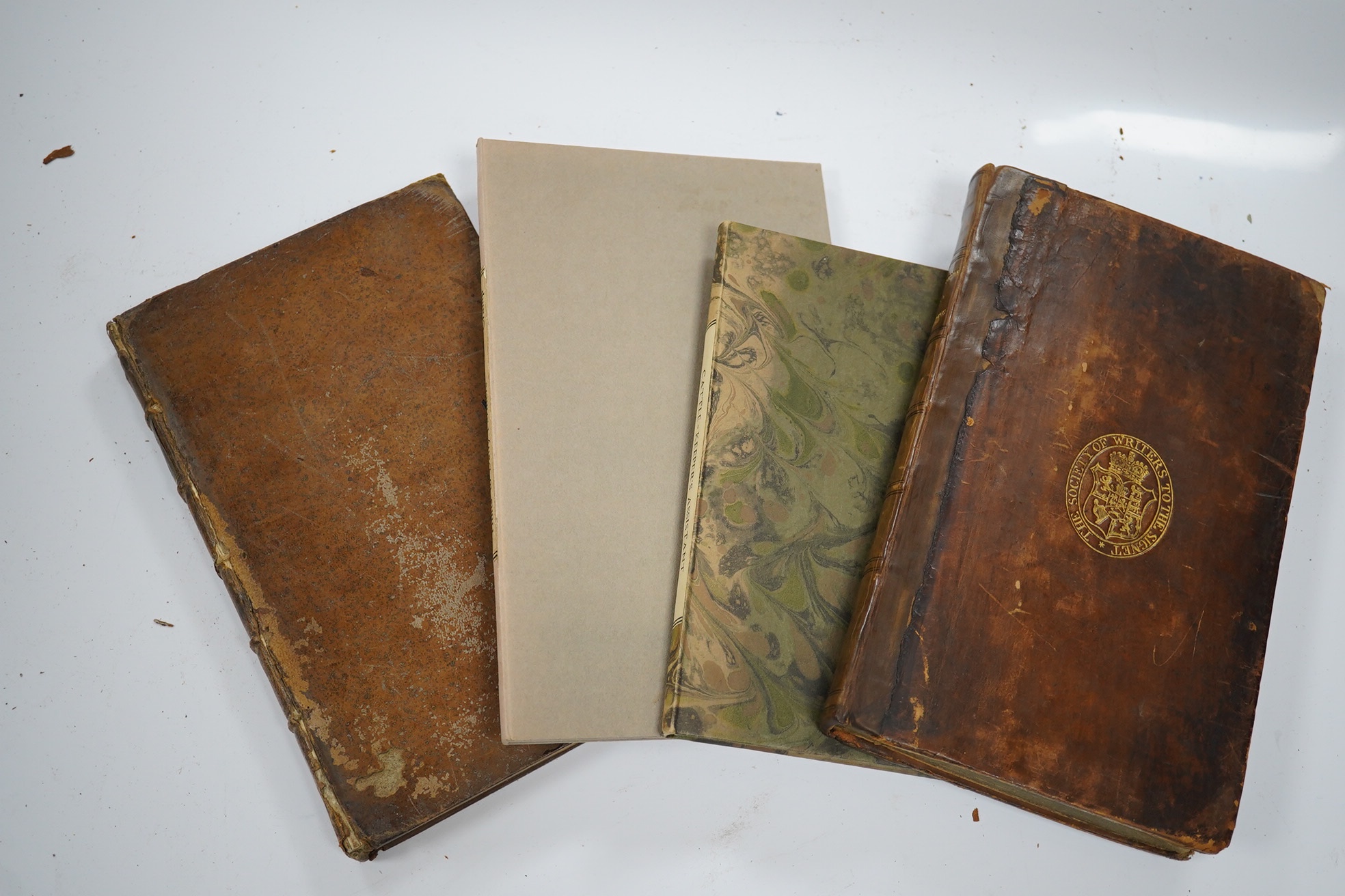 Forbes, Francis - The Improvement of Waste Lands ... to which is added, a Dissertation on Great and Small Farms ... contemp. speckled calf, gilt ruled and panelled spine. 1778; Johnstone, John - An Account of the Mode of
